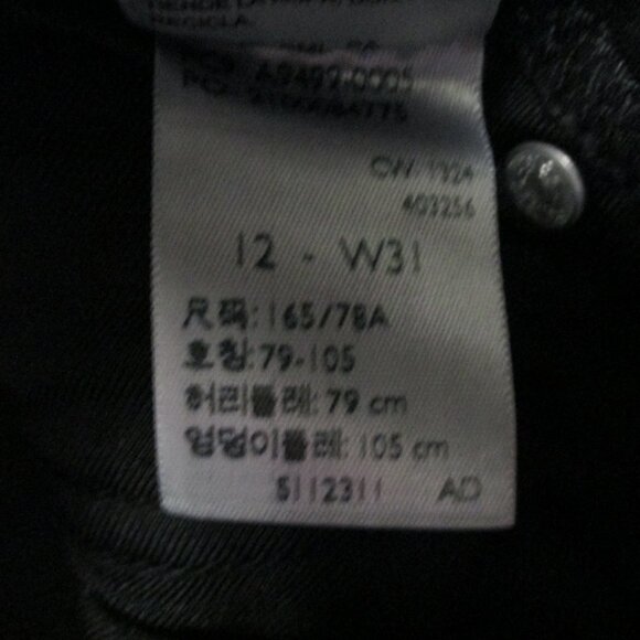 Levi Strauss Signature black jeans pull on straight leg with stretch size 12 - Picture 10 of 10